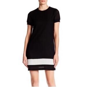 Rag & bone Valerie black white stripe hem crochet knit dress size 6